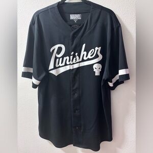 Marvel Black and White Punisher Men's Jersey size XL